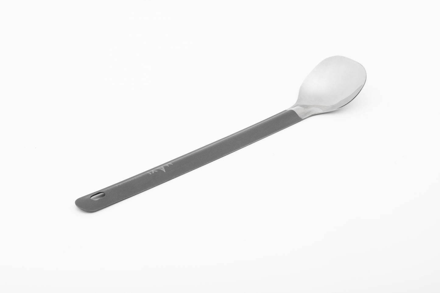 Titanium long handle spoon polished head