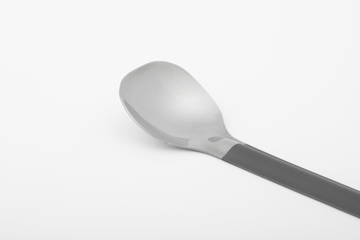 Titanium long handle spoon polished head