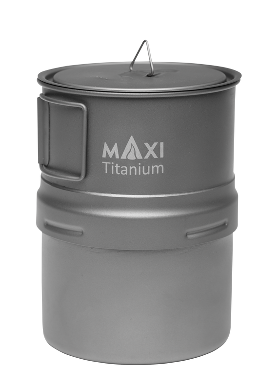 MyClean Coffee Maker Max, 14oz Titanium Moka Pot