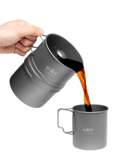 MyClean Coffee Maker Max, 14oz Titanium Moka Pot