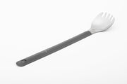 Titanium long handle spork polished head