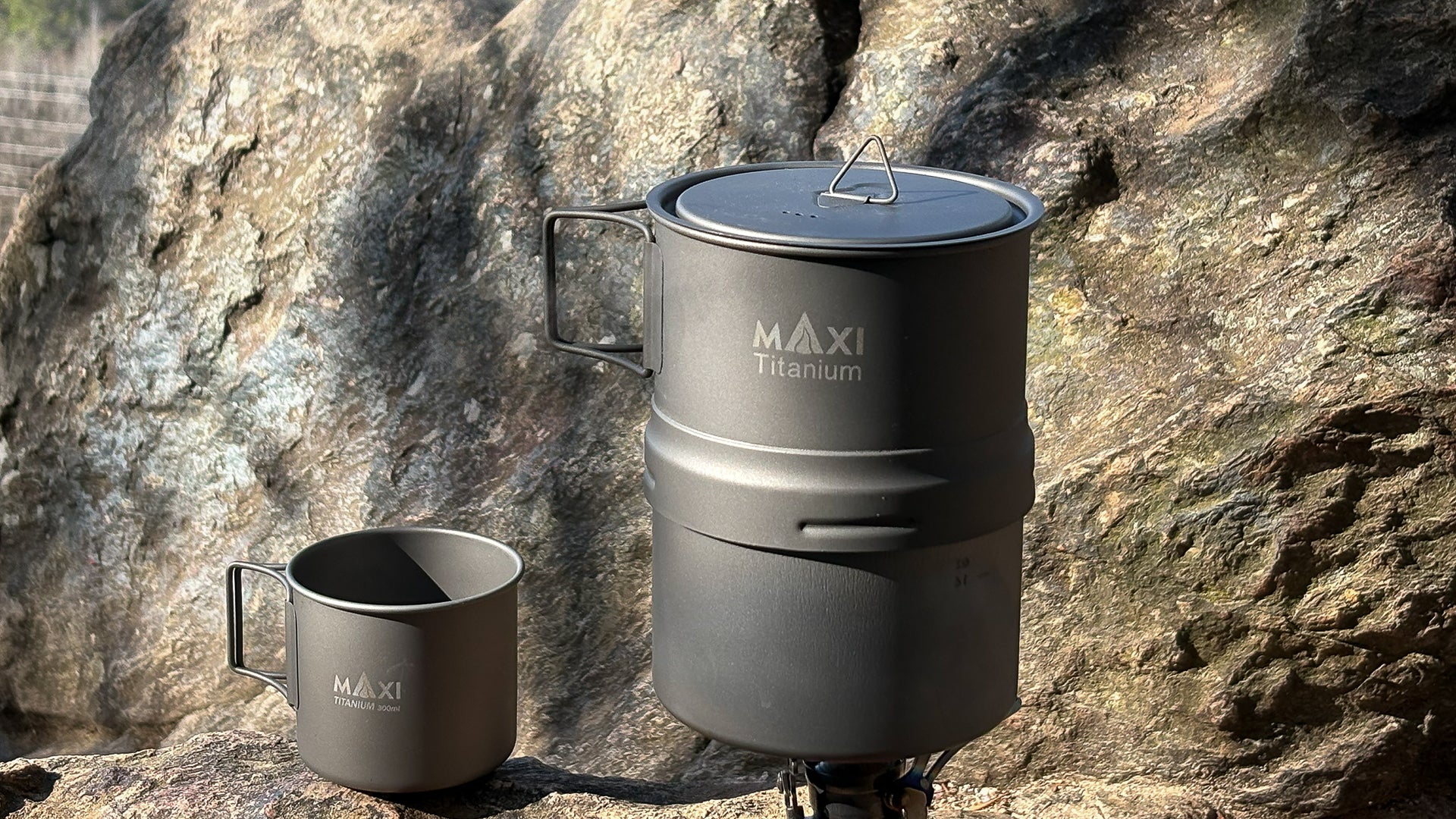 コーヒーメーカー MAXI Titanium Coffee Maker200ml Premium Titanium Coffee Maker – Camping Moka Pot for Stovetop