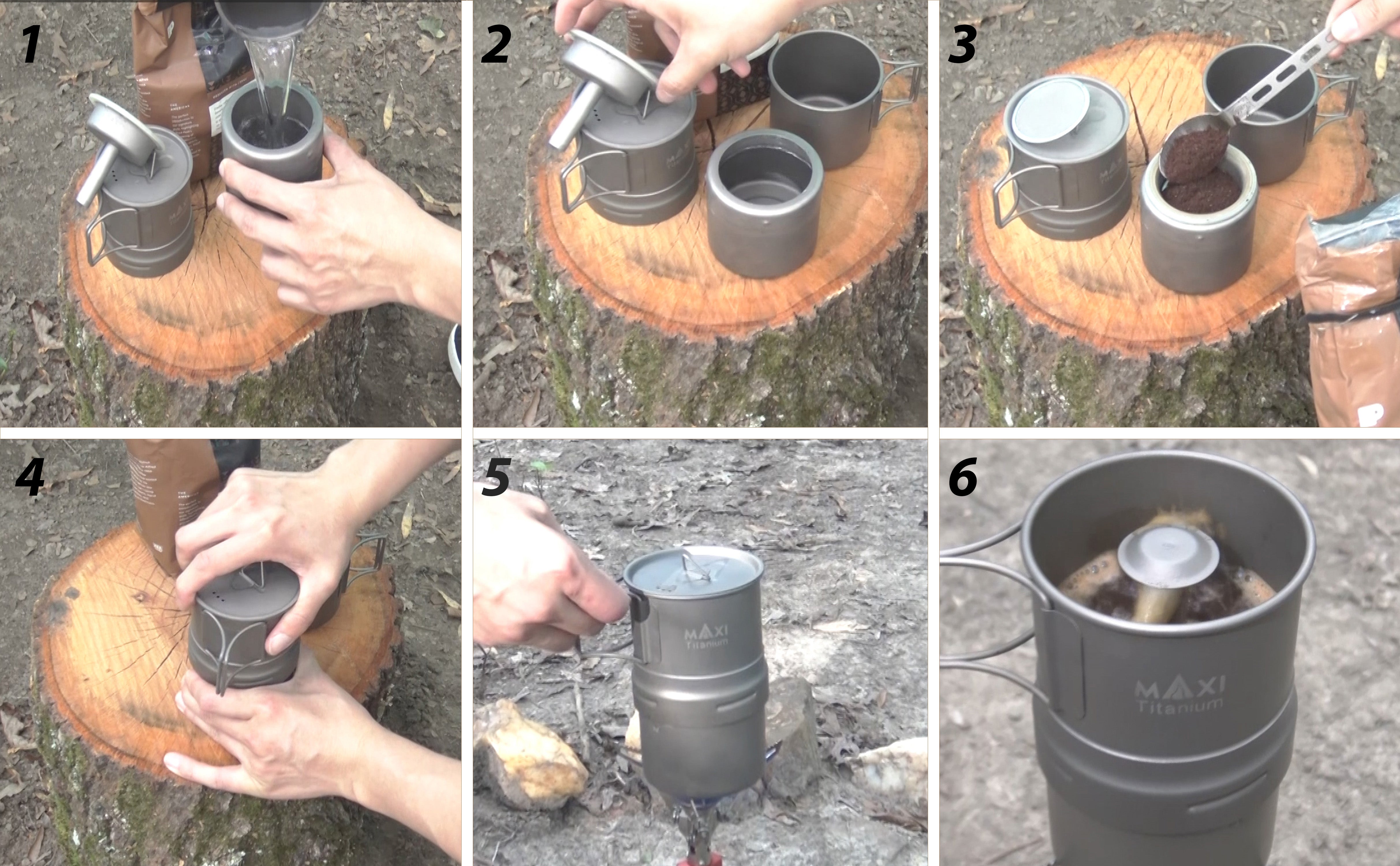 Premium Titanium Coffee Maker – Camping Moka Pot for