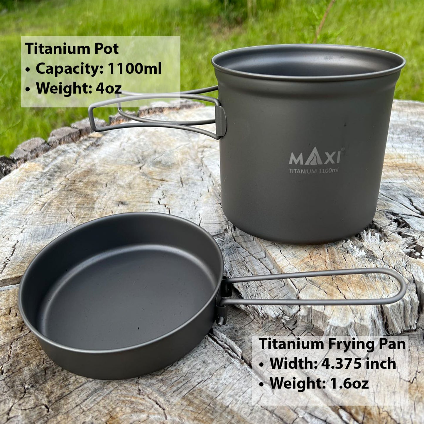 Titanium Pot and Pan 1100ml